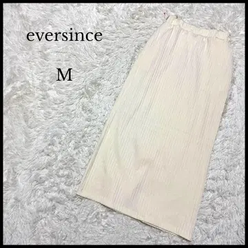 [ eversince ] 에버시 리브 니트 타이트 스커트 M 화이트