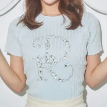 Darich 다리치 DR 비쥬 리브 니트탑 SAX 스카이블루