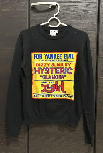 HYSTERIC GLAMOUR 그래픽 맨투맨 Xgirl