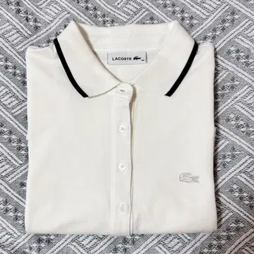 라코스테 LACOSTE 밑단 리브 반팔 피케 셔츠