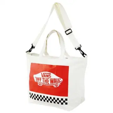 VANS BIG 숄더백 화이트/레드