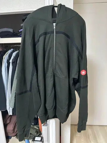 cavempt C.E taped cut zip heavy hoodie