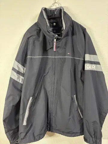 TOMMY HILFIGER 후드 부착 나일론 자켓 M