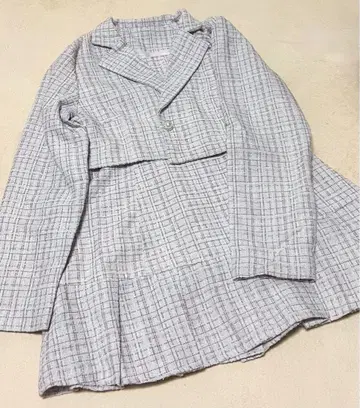 유메텐보 라메 트위드 자켓 셋업