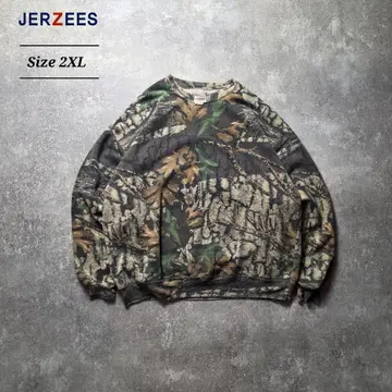 JERZEESOUTDOORS 저지 리얼트리 카모 무늬 맨투맨 트레이닝복