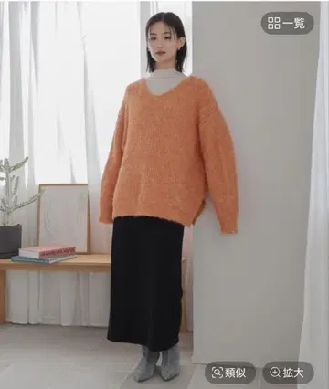 LOWRYS FARM [ 앞뒤 착용 가능 ] 2WAY 멜란지 풀오버