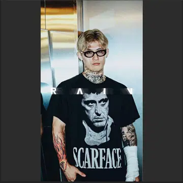 히라모토 렌 착용 SCARFACE 공식 티셔츠 GILDAN L 00s