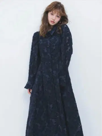 rienda 리엔다 크롭 SH SET 베어 OP 원피스 네이비