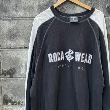 00s ROCAWEAR 로카웨어 와플 원단 서멀 롱T 로고