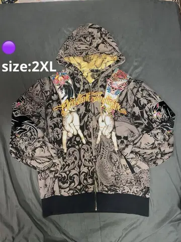 Christian Audigier Ed Hardy 집업 후디
