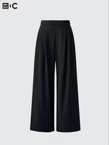 UNIQLO C 유니클로 시 턱 와이드 팬츠 블랙 M 새상품급