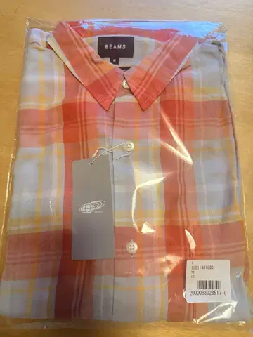 BEAMS 반팔 체크 셔츠