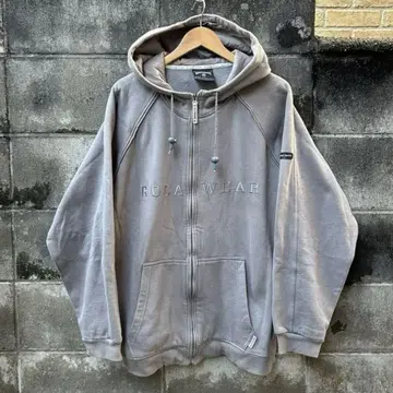 00s ROCAWEAR 집업 후드티 XL 그레이 로고
