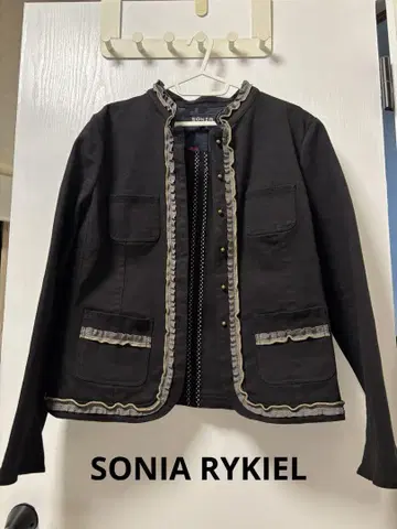 SONIA RYKIEL 빅 사이즈 블랙 데님 자켓