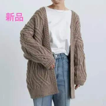 새상품 select MOCA 랜덤 케이블 짜임 니트 가디건