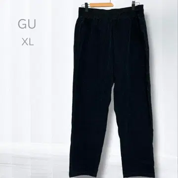 지유 코듀로이 팬츠 블랙 XL 스트레치 캐주얼 깔끔한 다용도