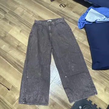 브라운 와이드 팬츠 M 사이즈