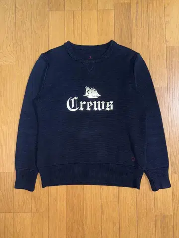 SIDE SLOPE x Crew's W 네임 니트 네이비