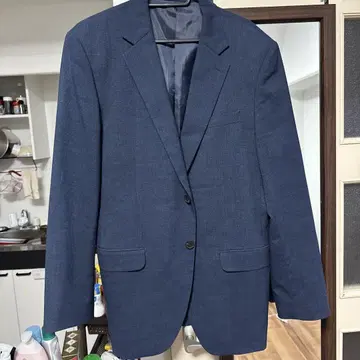 네이비 비즈니스 정장 싱글 브레스