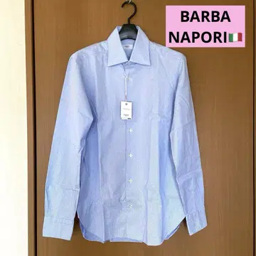 BARBA 바르바 블루 드레스 셔츠 이탈리아제 38