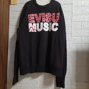 레어! EVISU MUSIC 블랙 맨투맨 사이즈 48