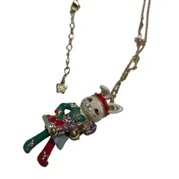새상품급 ANNA SUI 토끼 크리스마스 목걸이