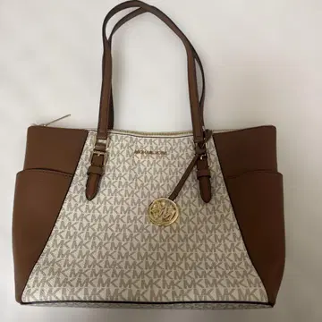 Michael Kors 토트백 브라운/화이트