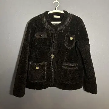 RENEE 자켓 아우터 블루종 블랙 한국 비쥬 버튼