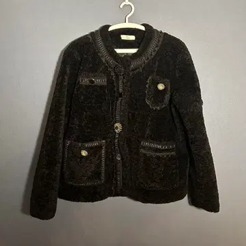 RENEE 자켓 아우터 블루종 블랙 한국 비쥬 버튼