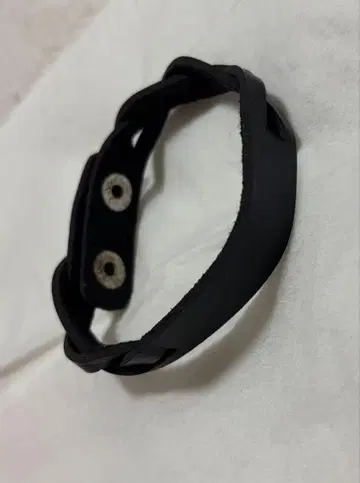 블랙 가죽 뜨개질 팔찌 가죽