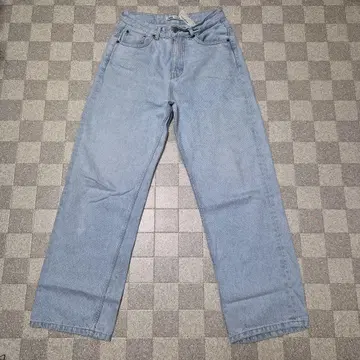 데님 배기 팬츠 블루