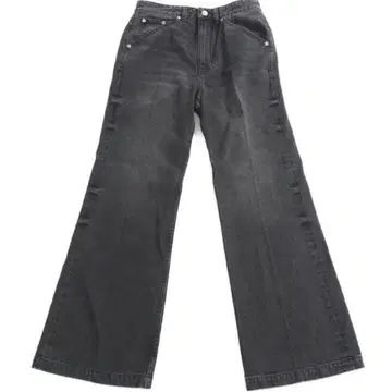 SATUR::Washed Pintuck Flare 데님 팬츠