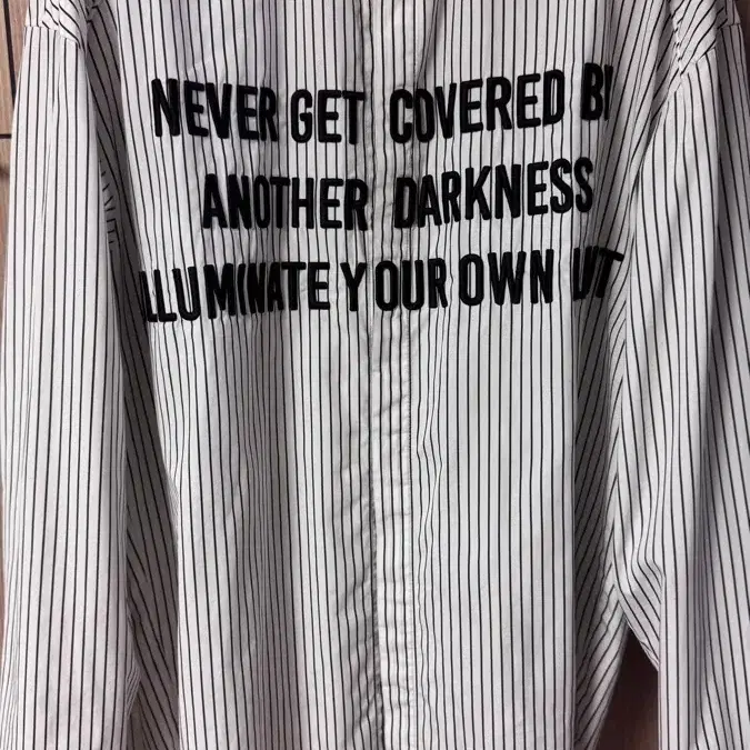 JUUNJ 준지 Juunj Lettering Shirt 44 #준지,#우영미,#발렌시아가 on