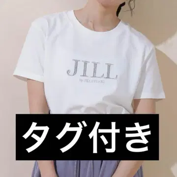질 바이 질 스튜어트 JILLSTUART 로고 글리터 라메 티셔츠