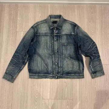 데님 자켓 버튼 프론트 코튼 100%