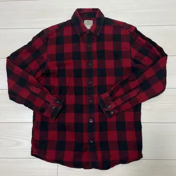 L.L.Bean 100% 코튼 체크 셔츠 S-REG