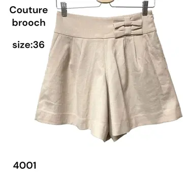 Couture brooch 쿠튀르 브로치 팬츠 숏 리본 36