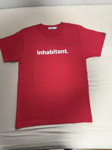 inhabitant. 로고 빨간색 T셔츠 S사이즈