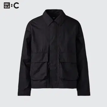 새상품급 UNIQLO C 유니클로C 코튼 숏 블루종 남성용 L 블랙