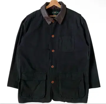 [레어] 옷깃 가죽 90s j.crew 헌팅 자켓 거인 택