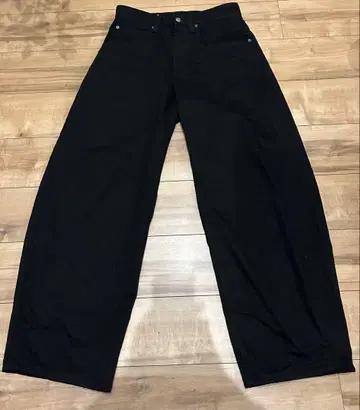 ZARA 벌룬 핏 블랙 데님 팬츠