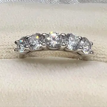 할인 S925 실버 1.5ct 모이사나이트 반지 약 6호