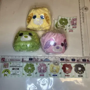 오챠이누 손 달린 복슬복슬 스크런치 3개 세트