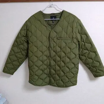 H&M 퀼팅 자켓 M 올리브 그린