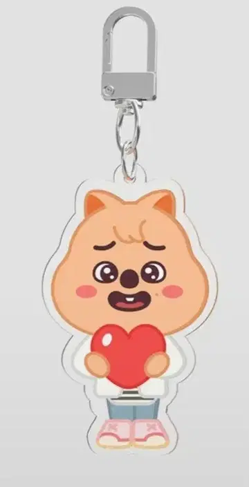 강아지 캐릭터 키링 하트