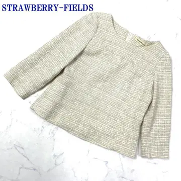 스트로베리 필드 트위드 풀오버 자켓 베이지 C8146