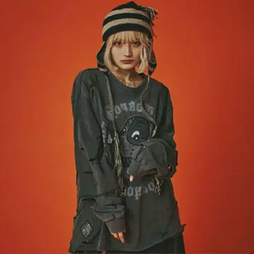 갈피 긴팔 티셔츠 깁스 좀비 롱티 중형견 타입