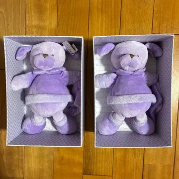 GUND 보라색 강아지 봉제 인형 2개 세트
