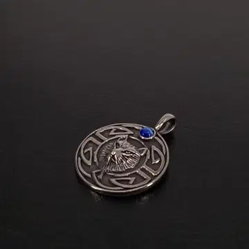 울프 늑대 펜던트 목걸이 지르코니아 남성용 실버 은