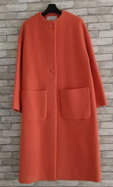 티아라 오렌지 롱 코트 벨트 포함